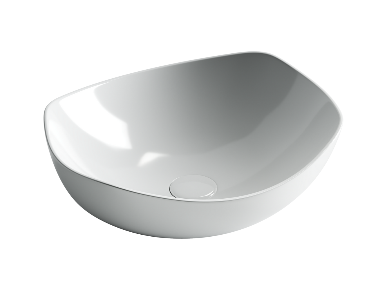 Фото Раковина Ceramicanova Element CN5017 накладная 42 × 38,5 × 14,5 см, белый глянцевый