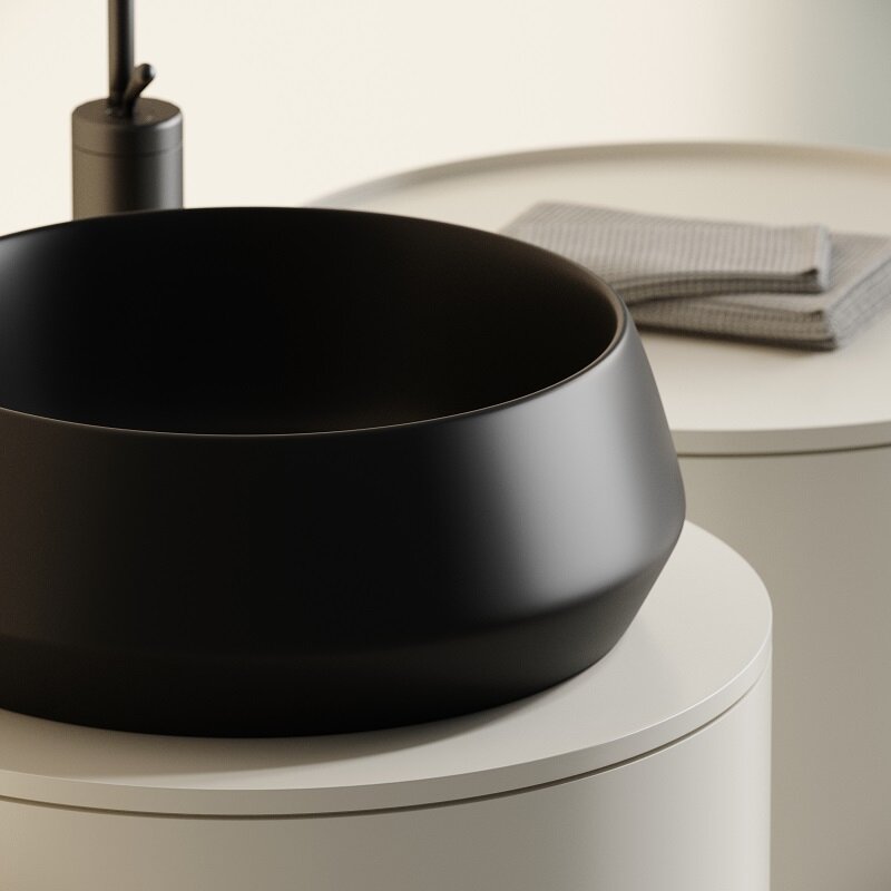 Фото Раковина Ceramicanova Maya CN12004MB накладная 40 × 40 × 14 см, черный матовый