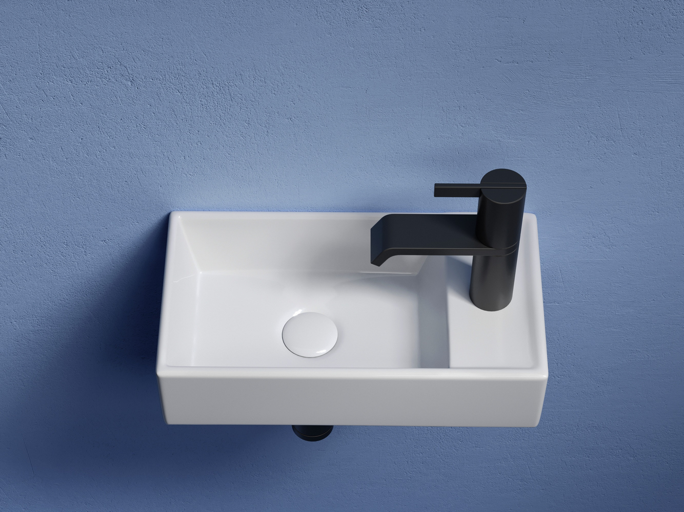 Фото Раковина Ceramicanova Element CN6051L подвесная 41 × 22,5 × 10,5 см, белый глянцевый