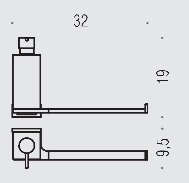 Фото Дозатор Colombo Look B1674.CR-VAN подвесной хром глянец/стекло матовое