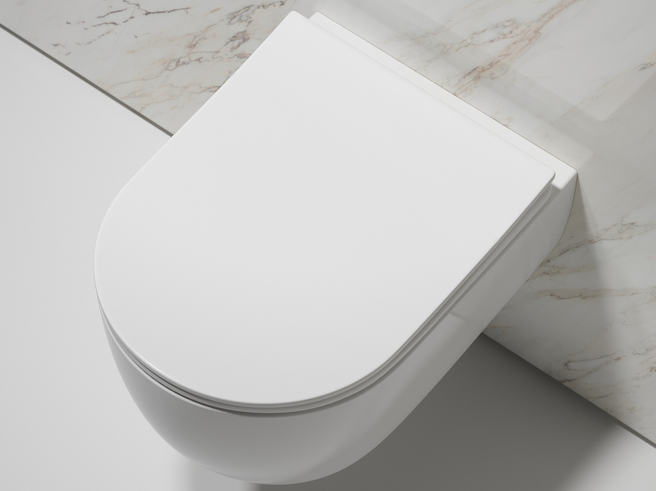Фото Унитаз Ceramicanova Modena CN6063 безободковый с сиденьем подвесной, белый глянцевый