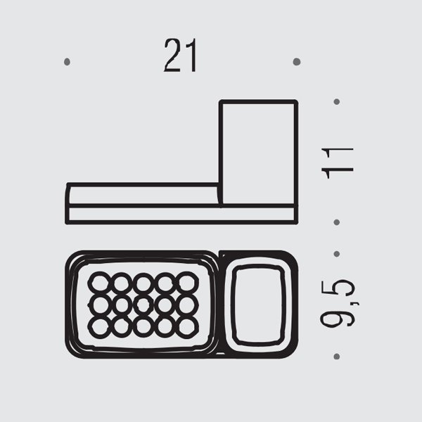 Фото Стакан Colombo Time W4272.CR-VAN подвесной хром глянец/стекло матовое