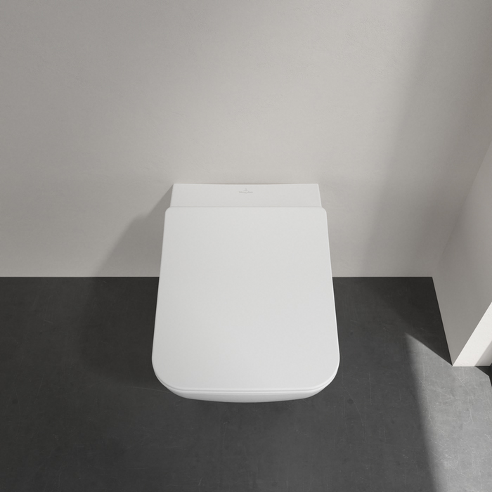 Фото Унитаз подвесной Villeroy & Boch Venticello 4611RLR1, безободковый, с сиденьем с микролифтом, белый глянцевый