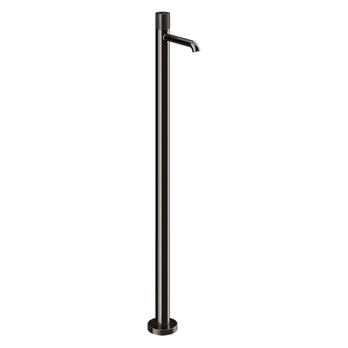 Фото Смеситель Gessi Habito 70595#706 для раковины напольный, черный хром глянец pvd