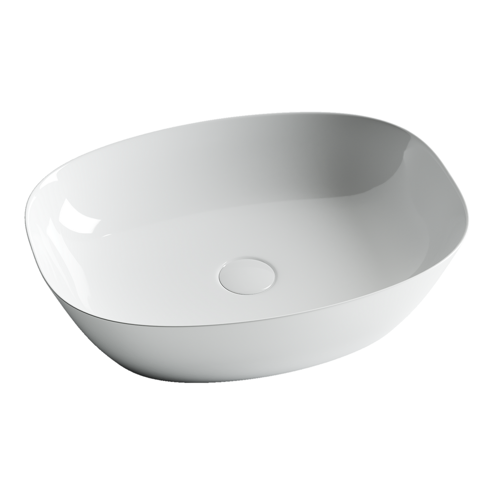 Фото Раковина Ceramicanova Element CN5005 накладная 50 × 38 × 14 см, белый глянцевый