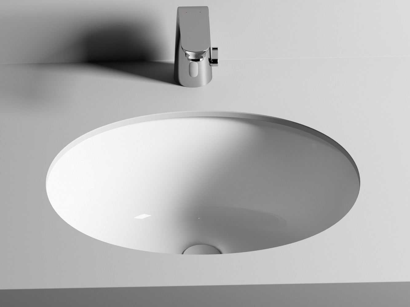 Фото Раковина Ceramicanova Element CN6042 встраиваемая под столешницу 51 × 42 × 19,5 см, белый глянцевый