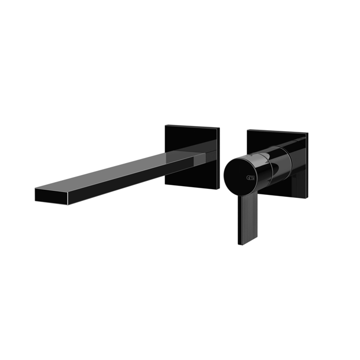 Фото Смеситель Gessi Inverso Rigato 73588#706 для раковины, черный хром глянец pvd