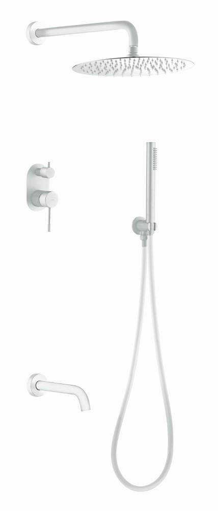 Фото Душевая система Boheme Uno 464-2-MW белый матовый
