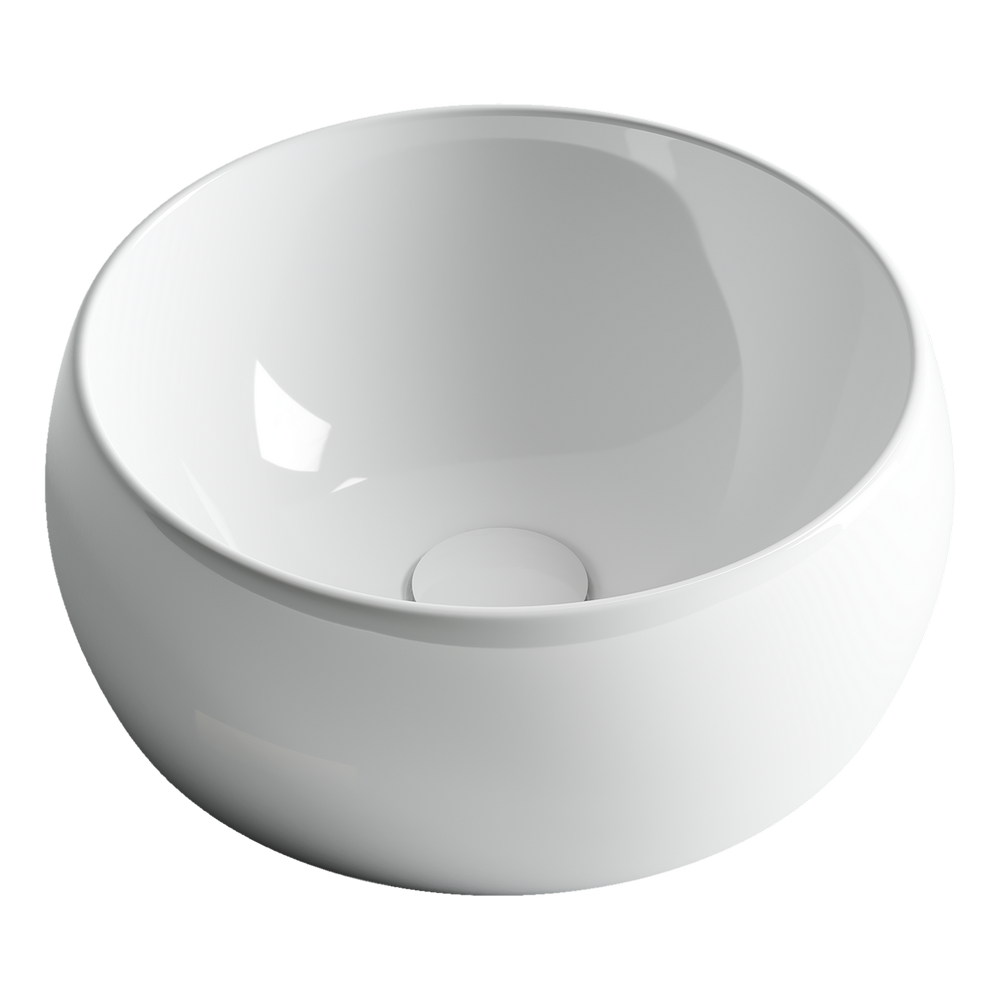 Фото Раковина Ceramicanova Element CN6001 накладная 39,5 × 39,5 × 15,5 см, белый глянцевый