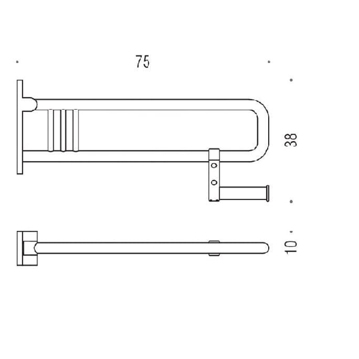 Фото Поручень Colombo Complementi B9730.CR хром глянец