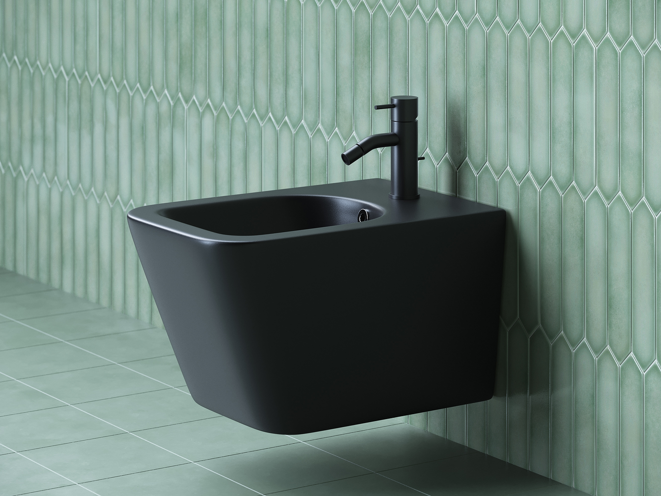 Фото Биде Ceramicanova Metric CN3008MB подвесное, черный матовый