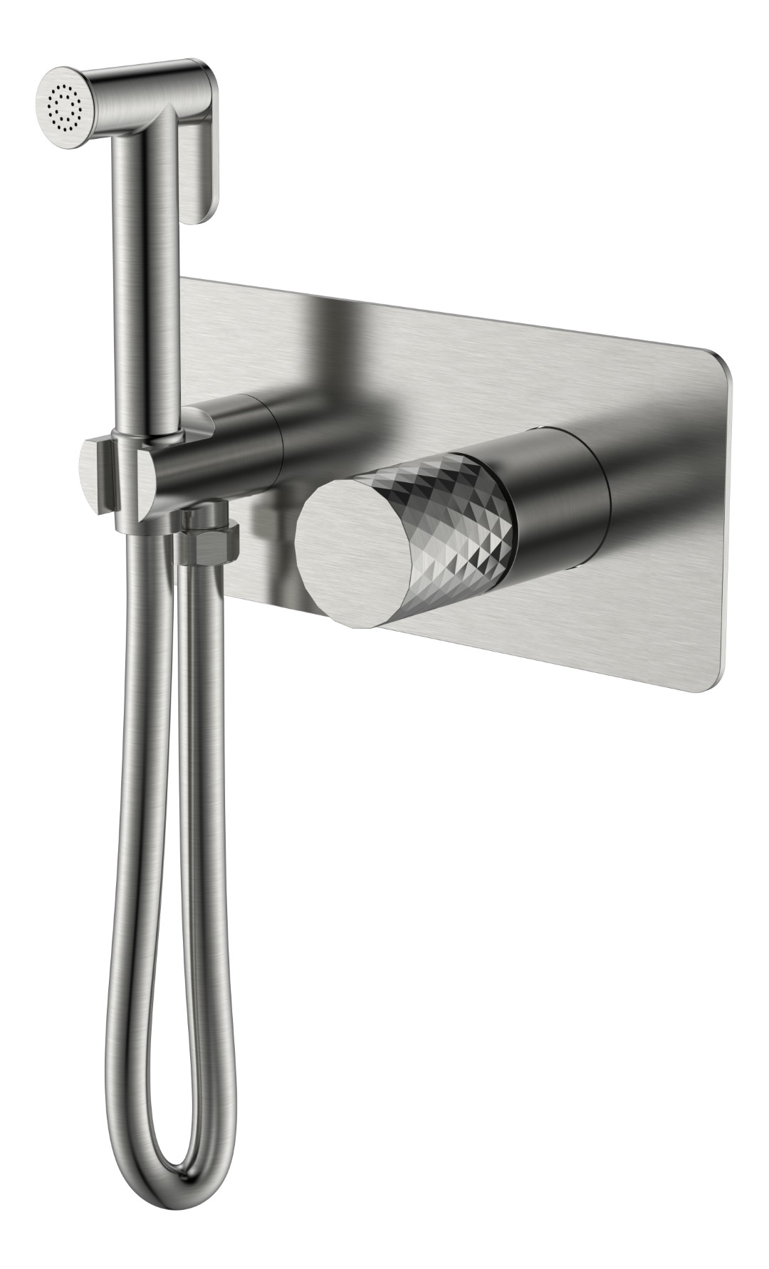 Фото Гигиенический душ Boheme Stick 127-NB со смесителем никель браш