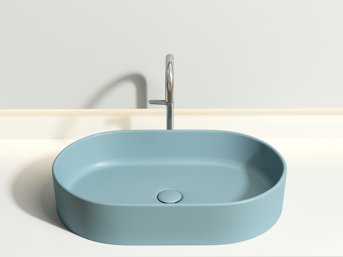 Фото Раковина Ceramicanova Element CN6048MLG накладная 60 × 38,5 × 12,2 см, зеленый матовый