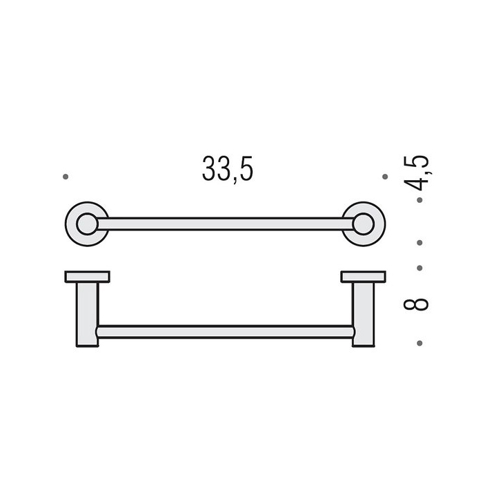 Фото Полотенцедержатель Colombo Plus W4909.GL подвесной графит глянец L 33,5 см