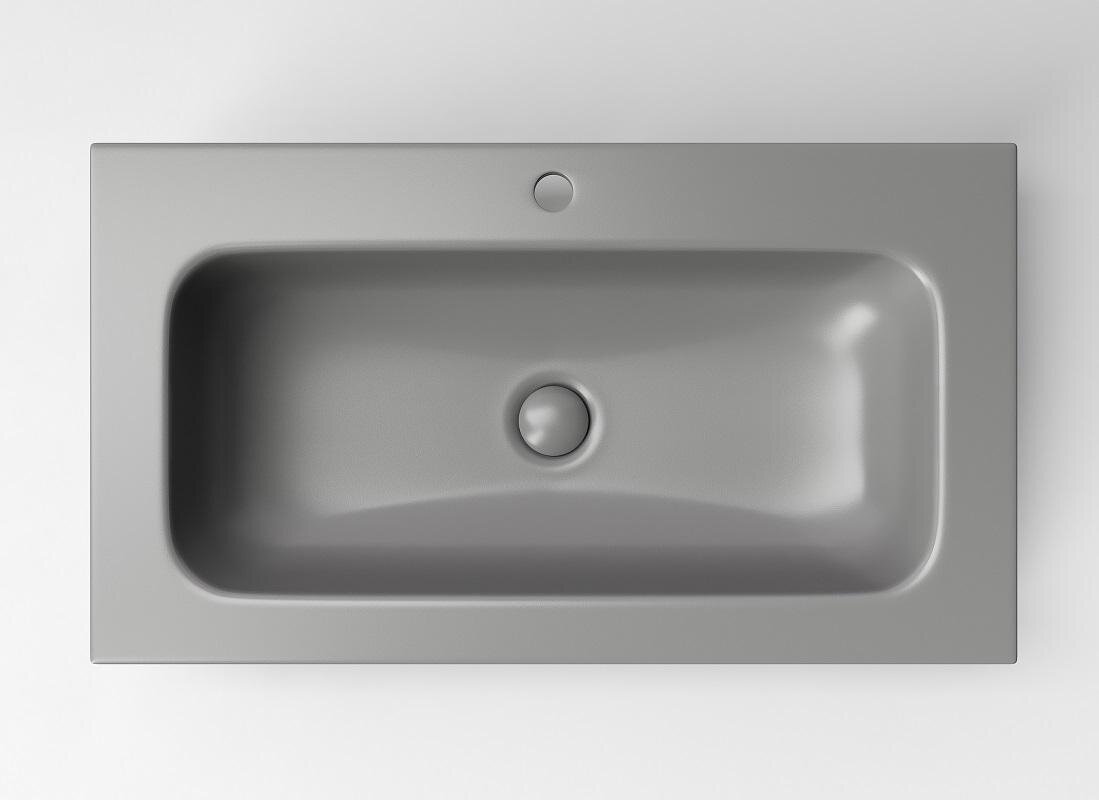 Фото Раковина Ceramicanova Grace CN7012MH мебельная 81 × 45,7 × 13,7 см, антрацит матовый