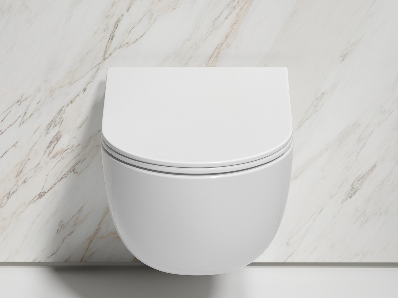 Фото Унитаз Ceramicanova Modena CN6063 безободковый с сиденьем подвесной, белый глянцевый