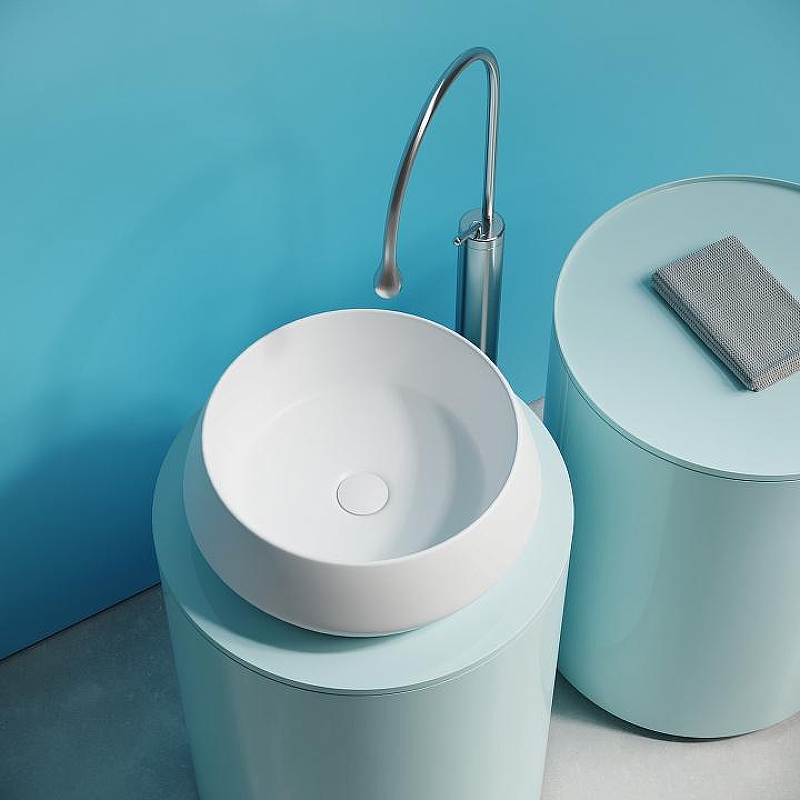Фото Раковина Ceramicanova Maya CN12004MW накладная 40 × 40 × 14 см, белый матовый