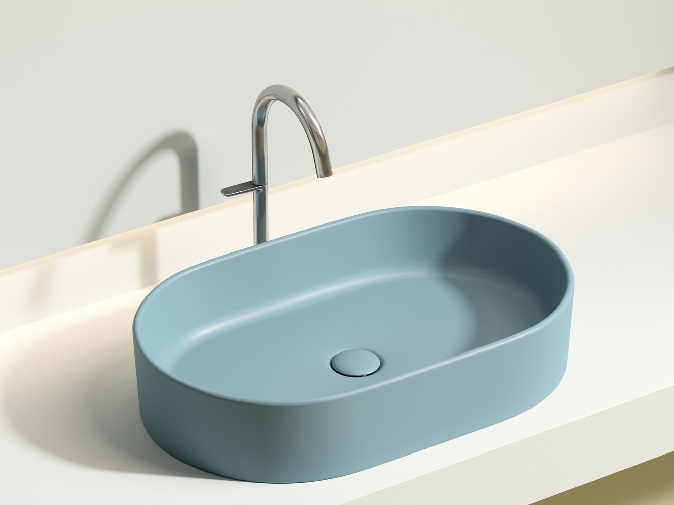 Фото Раковина Ceramicanova Element CN6048MLG накладная 60 × 38,5 × 12,2 см, зеленый матовый