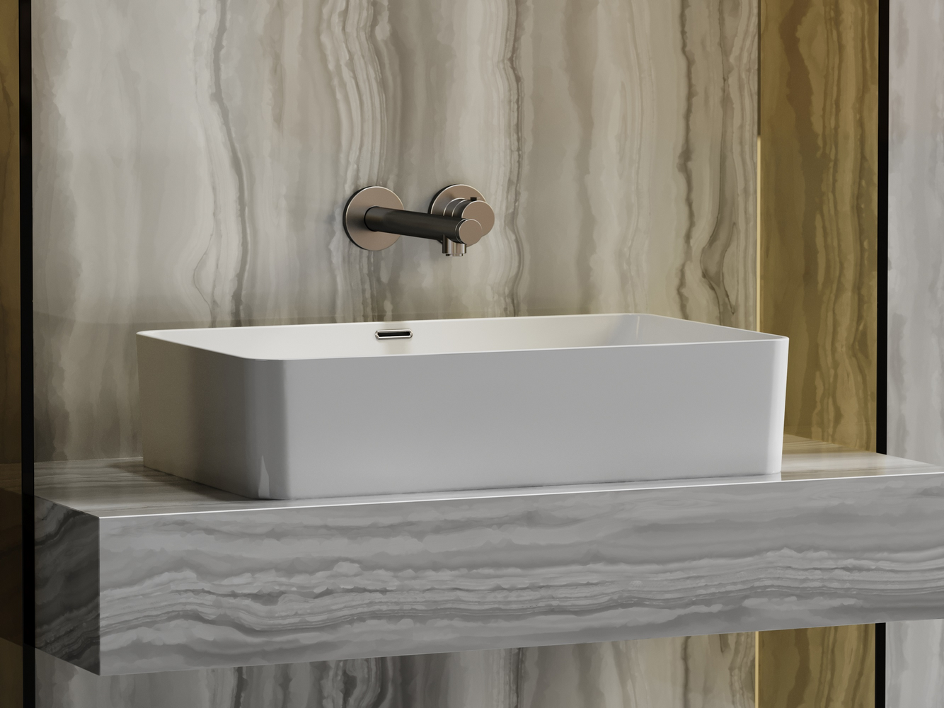 Фото Раковина Ceramicanova Element CN6065 накладная 60,5 × 38,5 × 14 см, белый глянцевый