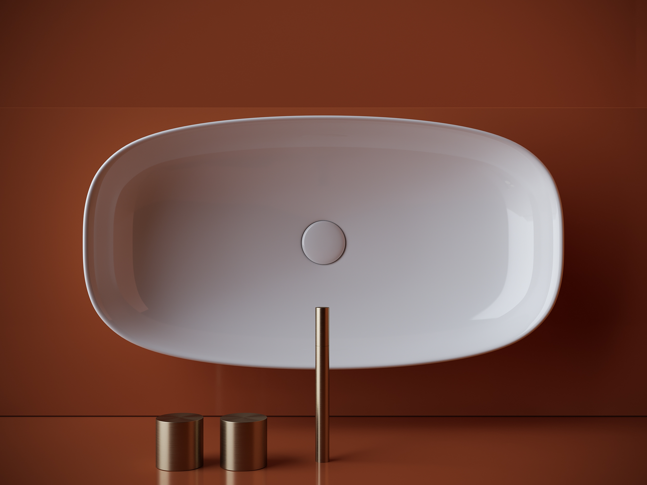 Фото Раковина Ceramicanova Element CN5040 накладная 70 × 37,5 × 14 см, белый глянцевый