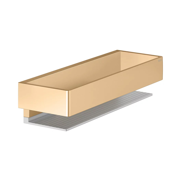 Фото Полка для ванной Keuco Edition 11 11158250000 подвесной brushed brass/aluminium