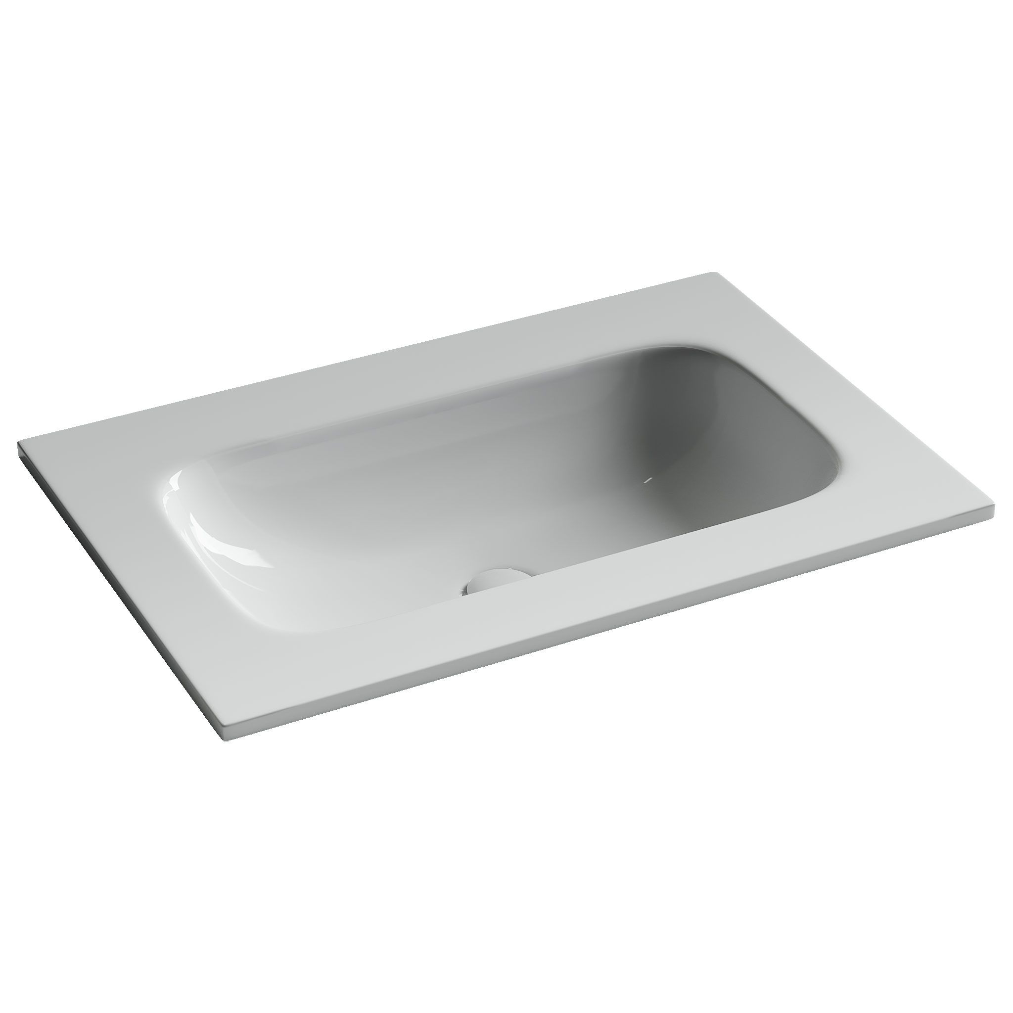 Фото Раковина Ceramicanova Grace CN7031wx мебельная 71 × 45,7 × 13,7 см, белый глянцевый