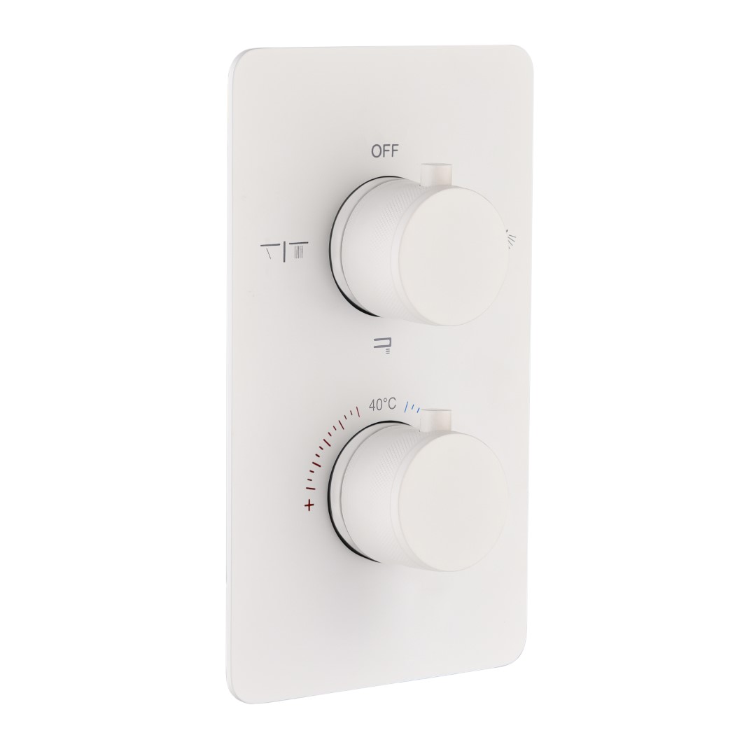 Фото Смеситель для душа Boheme Cell 134-3-MW термостат на 3 потока белый матовый