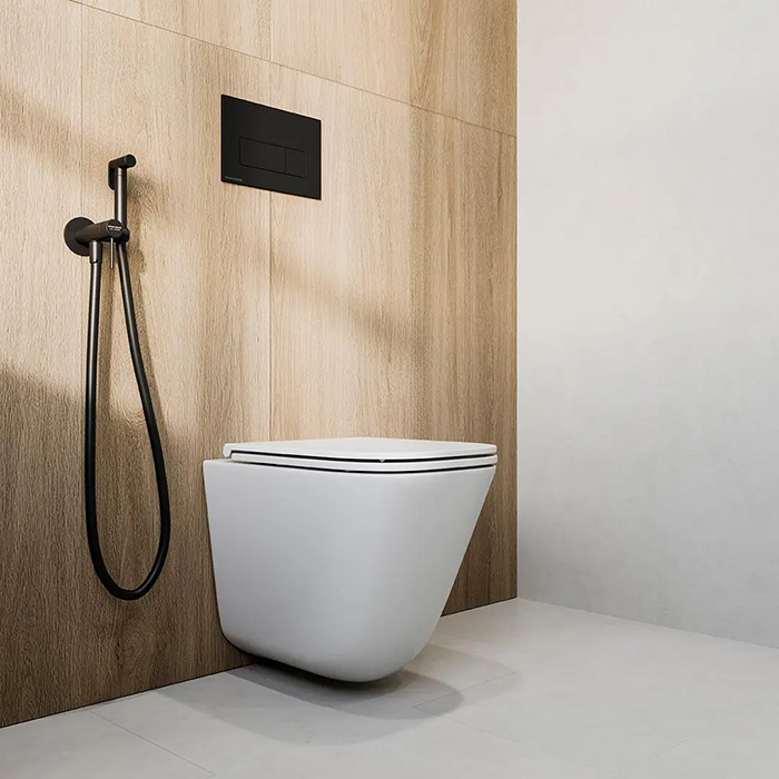 Фото Унитаз подвесной укороченный Kerama Marazzi Cubo CU.T.wc.02, с сиденьем, белый глянцевый