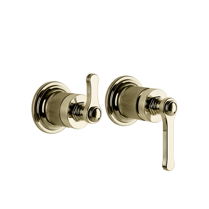 Фото Смеситель Gessi Venti20 65038#710 для душа с переключателем на 2 потока, латунь глянец pvd