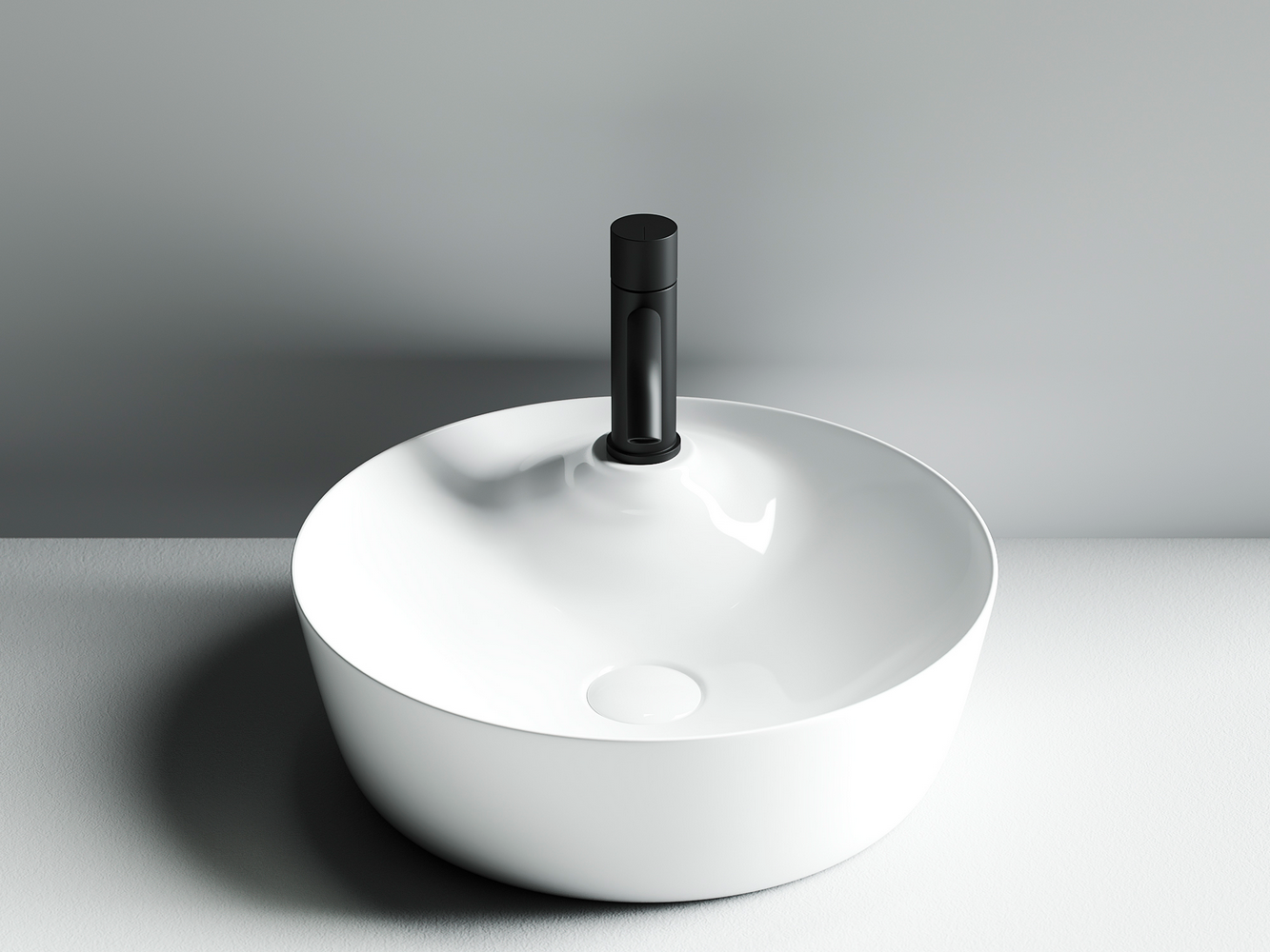 Фото Раковина Ceramicanova Element CN6014 накладная 43,5 × 43,5 × 13,5 см, белый глянцевый