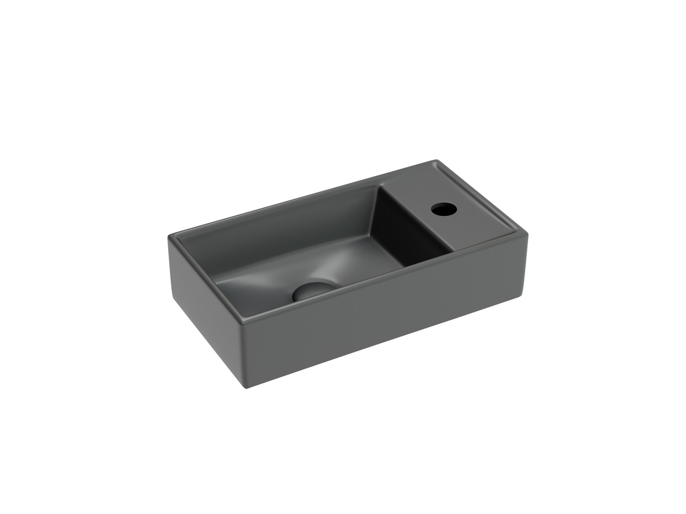 Фото Раковина Ceramicanova Element CN6051LMDH подвесная 41 × 22,5 × 10,5 см, темный антрацит матовый