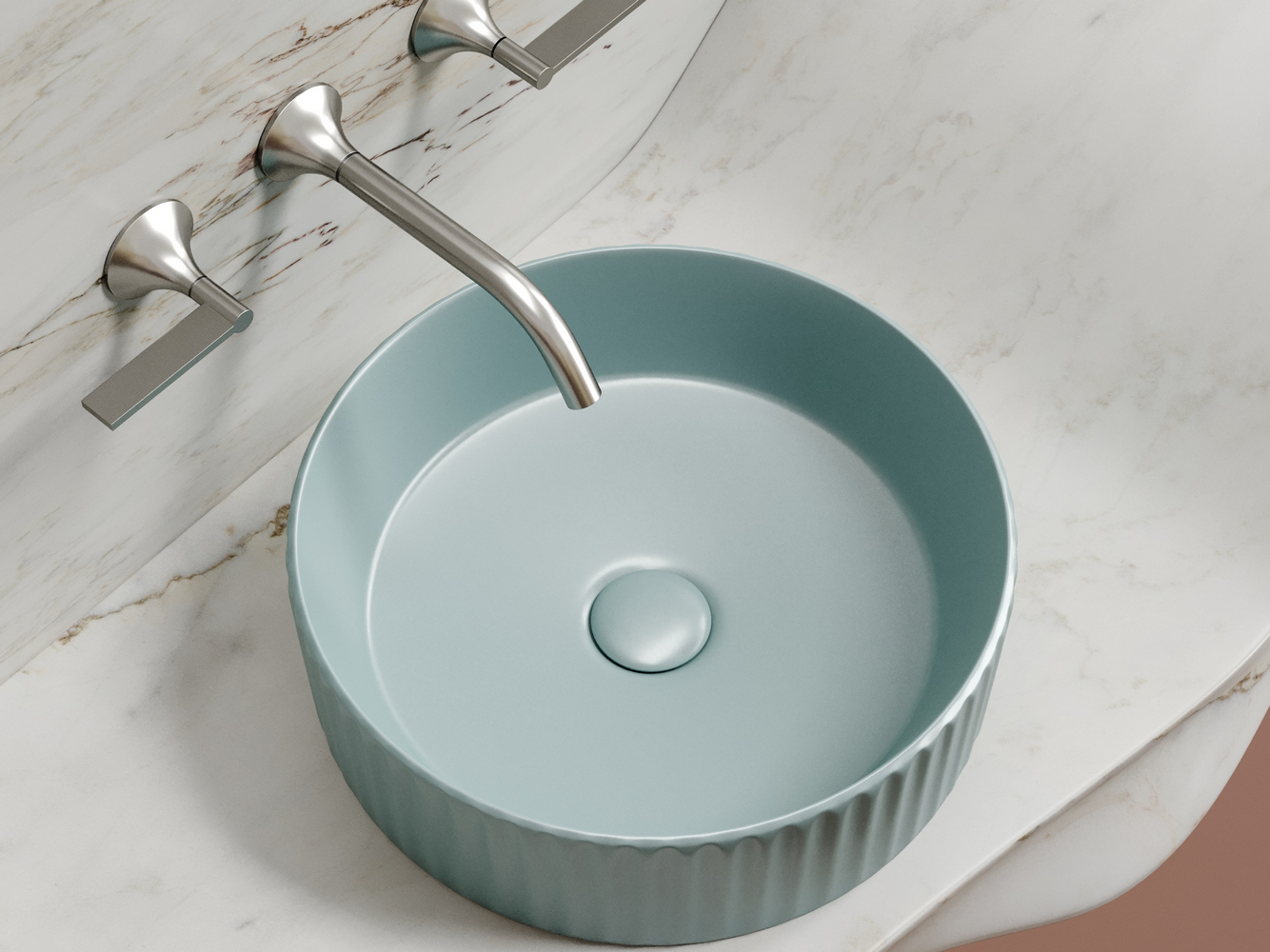 Фото Раковина Ceramicanova Element CN6057MLG накладная 36 × 36 × 11,5 см, зеленый матовый