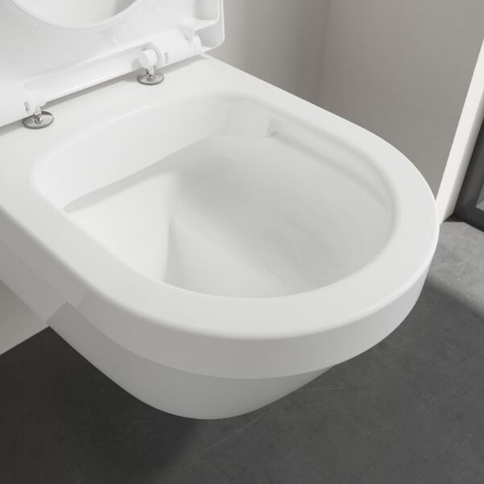 Фото Унитаз подвесной Villeroy & Boch Architectura 4694HRR1, безободковый, с сиденьем с микролифтом, белый глянцевый