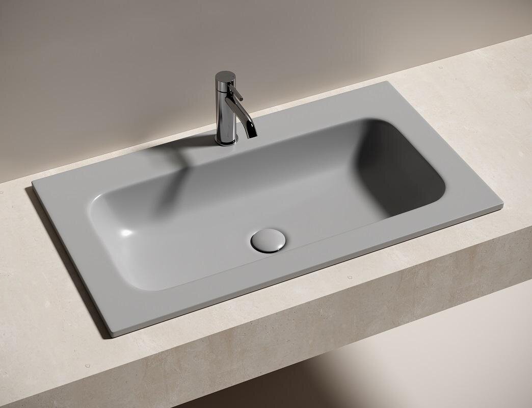 Фото Раковина Ceramicanova Grace CN7012MH мебельная 81 × 45,7 × 13,7 см, антрацит матовый