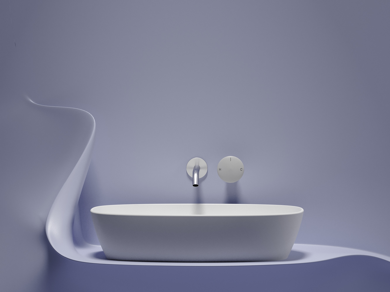 Фото Раковина Ceramicanova Element CN6049MW накладная 61 × 38,5 × 14 см, белый матовый