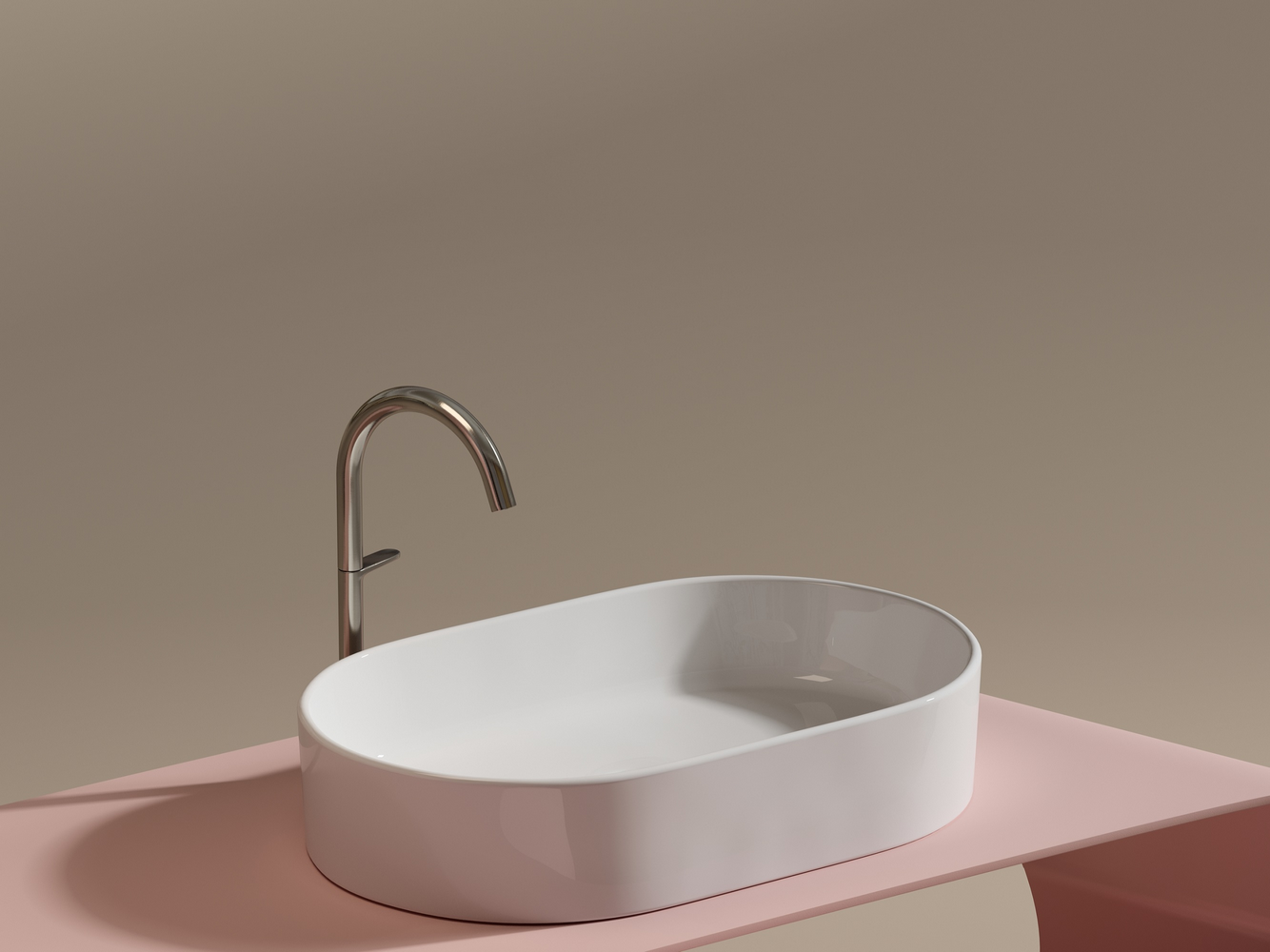 Фото Раковина Ceramicanova Element CN6048 накладная 60 × 38,5 × 12,2 см, белый глянцевый