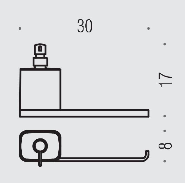 Фото Дозатор Colombo Time W4274.CR-VAN подвесной хром глянец/стекло матовое