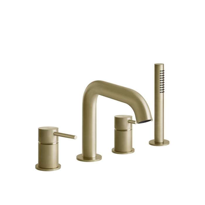 Фото Смеситель Gessi Gessi316 54037#727 для ванны, латунь браш pvd