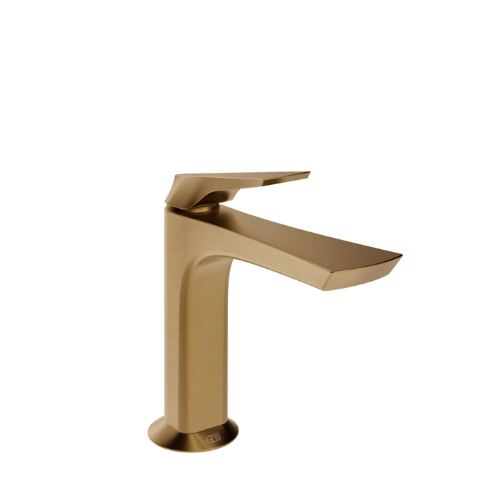 Фото Смеситель Gessi Ventaglio 72051#726 для раковины с донным клапаном, бронза браш pvd