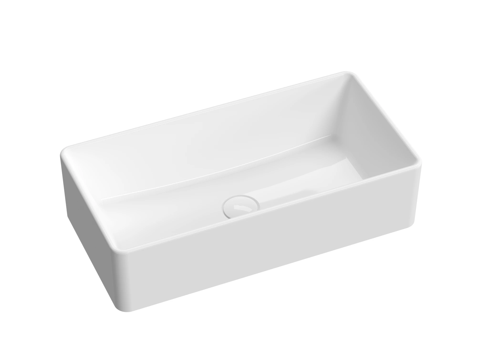 Фото Раковина Ceramicanova Alessia CN6083 накладная 61 × 31 × 15 см, белый глянцевый
