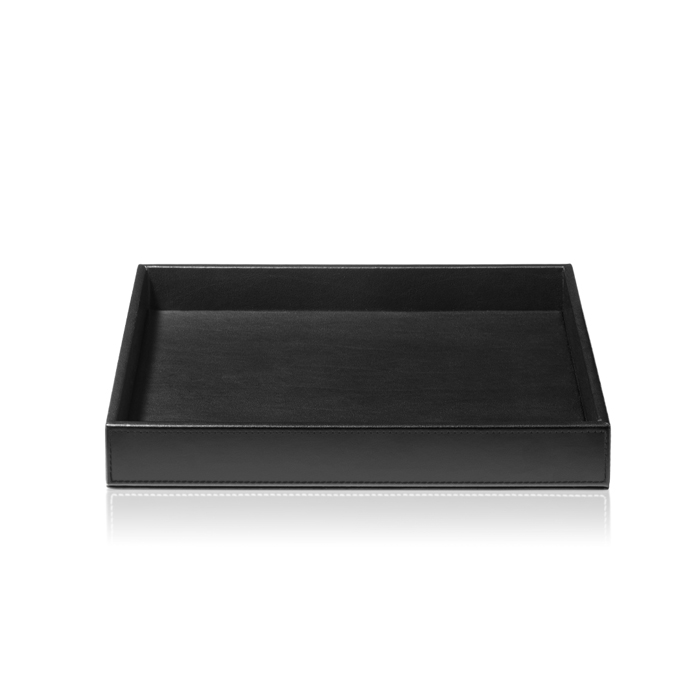 Фото Лоток Decor Walther Brownie 0932560 настольный 26x22 см, имитация кожи, цвет черный
