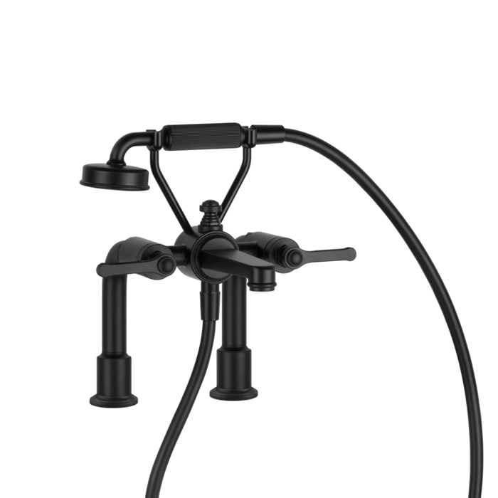 Фото Смеситель Gessi Venti20 65115#299 на борт ванны, черный матовый