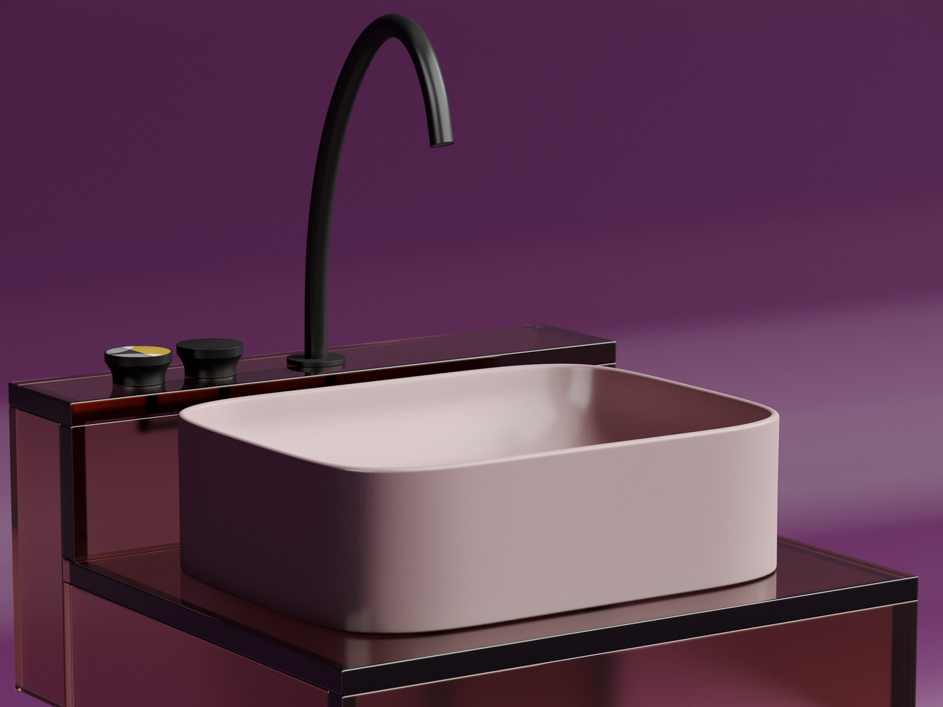 Фото Раковина Ceramicanova Element CN6052MP накладная 50,5 × 38 × 15 см, розовый матовый