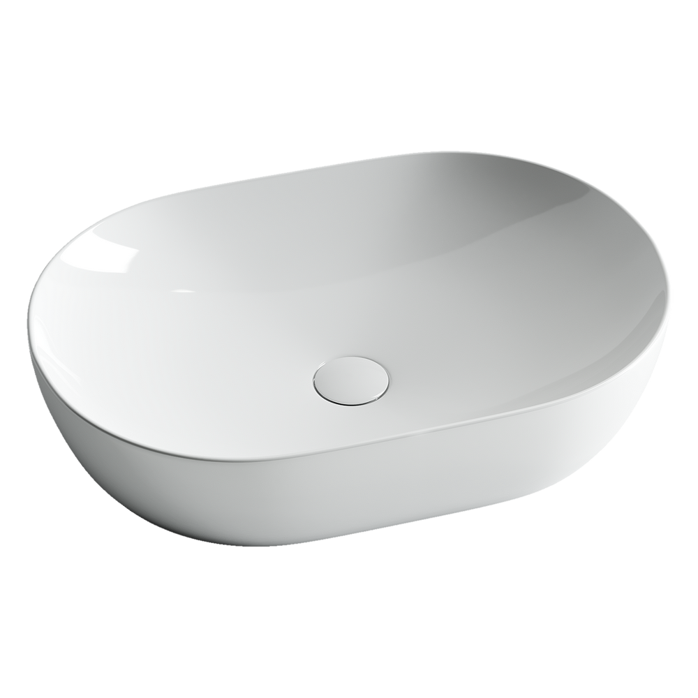 Фото Раковина Ceramicanova Element CN5009 накладная 60 × 42,5 × 14,5 см, белый глянцевый