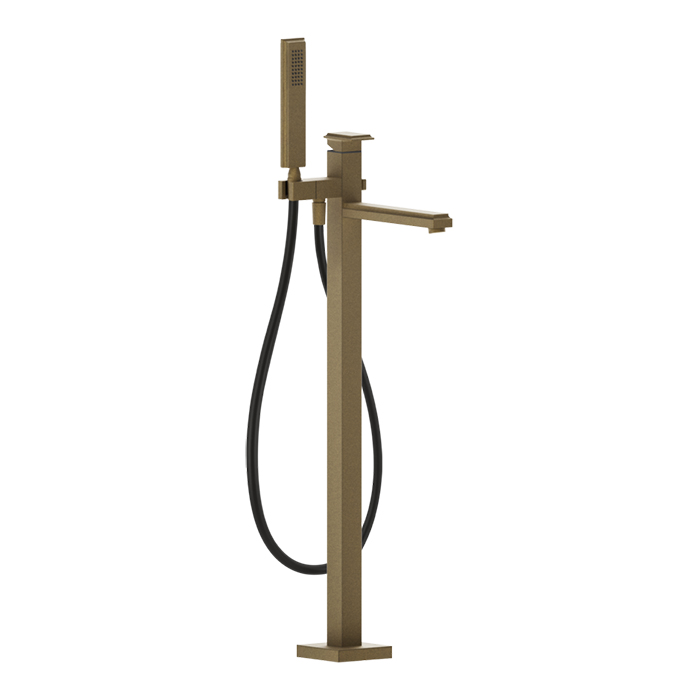 Фото Смеситель Gessi Eleganza 46131#713 напольный для ванны, бронза