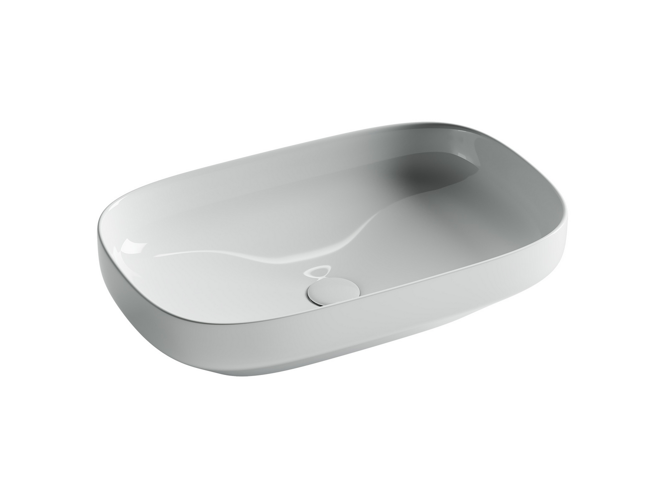 Фото Раковина Ceramicanova Element CN5030 накладная 60 × 38 × 15 см, белый глянцевый