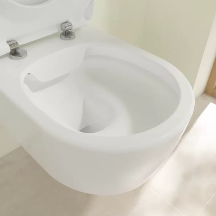 Фото Унитаз подвесной Villeroy & Boch Avento 5656RS01, безободковый, с сиденьем с микролифтом, белый глянцевый