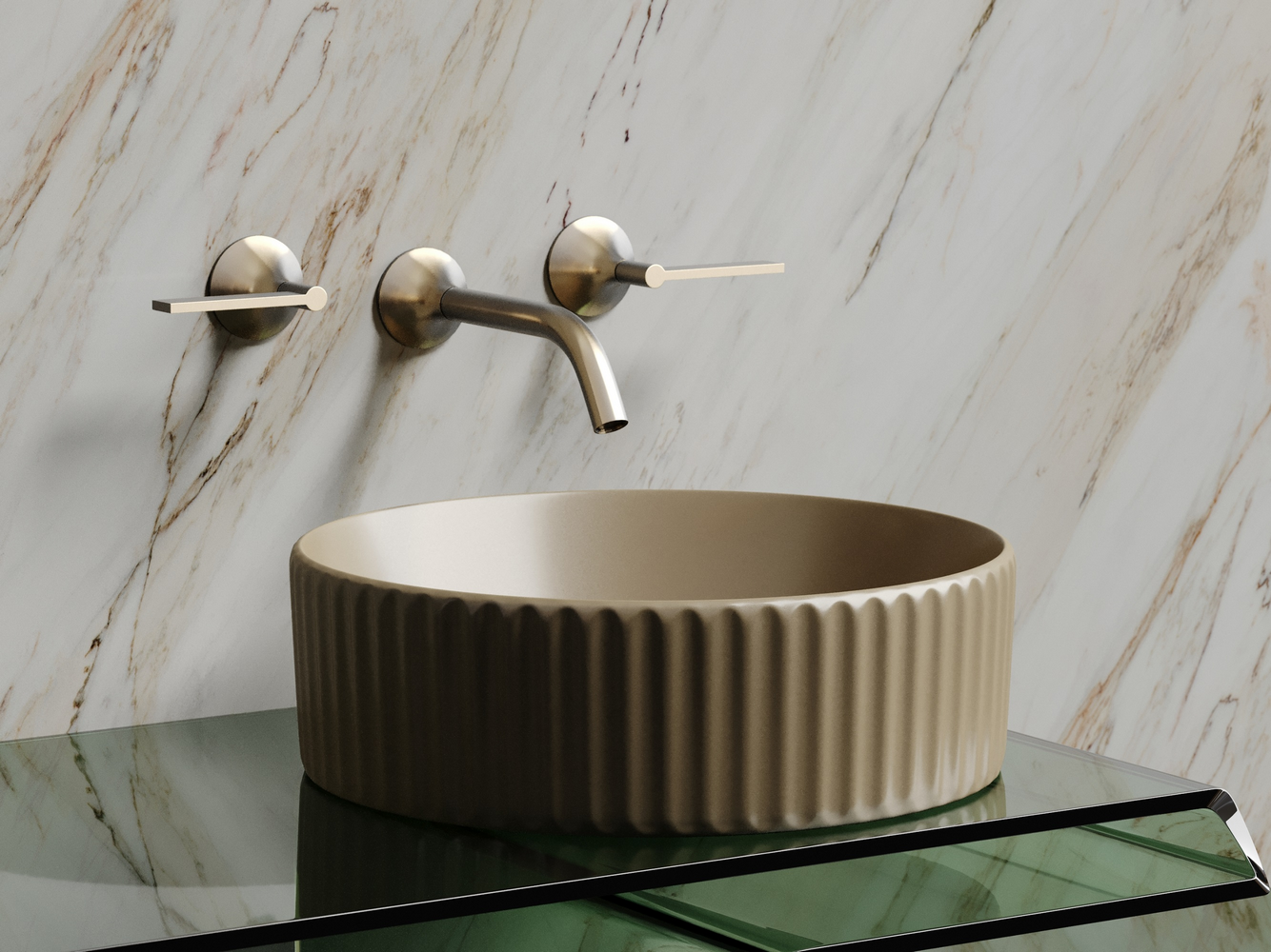 Фото Раковина Ceramicanova Element CN6057MC накладная 36 × 36 × 11,5 см, капучино матовый