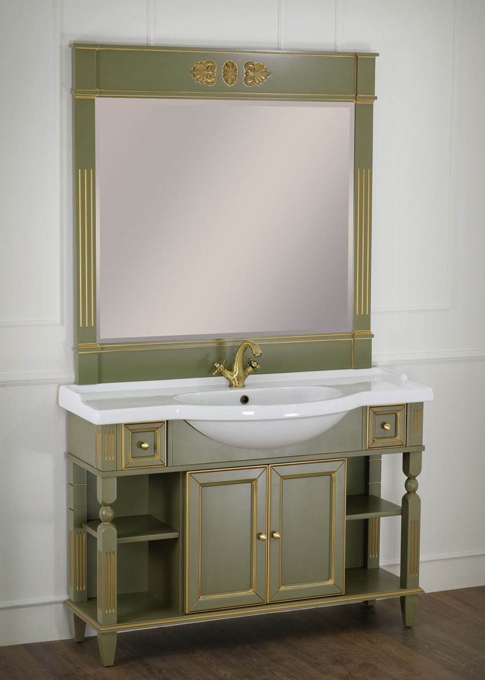 Фото Мебель для ванной Migliore Kantri, цвет Oliva 121 см