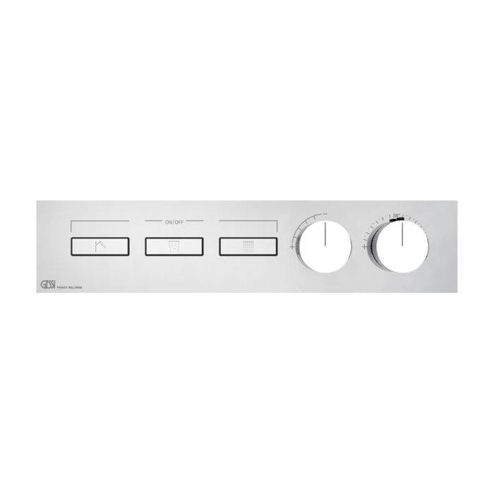 Фото Смеситель Gessi Hi-Fi 63014#031 для душа термостатс переключателем на 3 потока, хром